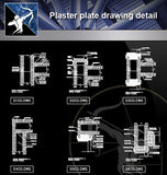 【Architecture Details】Plaster plate drawing detail - Architecture Autocad Blocks,CAD Details,CAD Drawings,3D Models,PSD,Vector,Sketchup Download