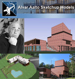 ★Famous Architecture -Alvar Aalto Sketchup 3D Models - Architecture Autocad Blocks,CAD Details,CAD Drawings,3D Models,PSD,Vector,Sketchup Download