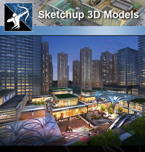 ★★Sketchup 3D Models--Architecture Concept Sketchup Models - Architecture Autocad Blocks,CAD Details,CAD Drawings,3D Models,PSD,Vector,Sketchup Download