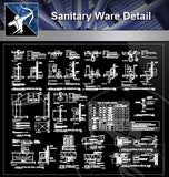 【Sanitations Details】Sanitary Ware Details - Architecture Autocad Blocks,CAD Details,CAD Drawings,3D Models,PSD,Vector,Sketchup Download