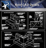 【Roof Details】Roof CAD Details V.2 (Recommanded!!) - Architecture Autocad Blocks,CAD Details,CAD Drawings,3D Models,PSD,Vector,Sketchup Download
