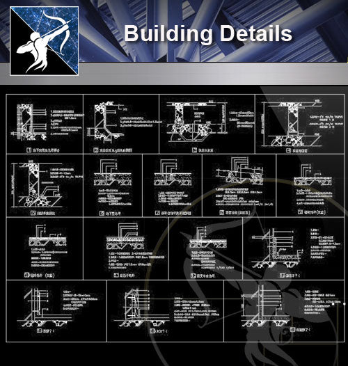 【Architecture Details】Building Details - Architecture Autocad Blocks,CAD Details,CAD Drawings,3D Models,PSD,Vector,Sketchup Download