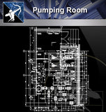 【Sanitations Details】Pumping Room - Architecture Autocad Blocks,CAD Details,CAD Drawings,3D Models,PSD,Vector,Sketchup Download