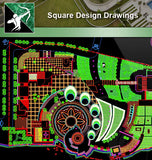 ★Square Design-Landscape CAD Drawings V.2 - Architecture Autocad Blocks,CAD Details,CAD Drawings,3D Models,PSD,Vector,Sketchup Download