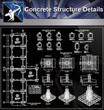 【Concrete Details】Concrete Structure Details - Architecture Autocad Blocks,CAD Details,CAD Drawings,3D Models,PSD,Vector,Sketchup Download