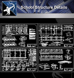 【Architecture Details】School Structure Details - Architecture Autocad Blocks,CAD Details,CAD Drawings,3D Models,PSD,Vector,Sketchup Download