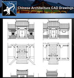 ★Chinese Architecture CAD Drawings-Chinese Gate,Door Design - Architecture Autocad Blocks,CAD Details,CAD Drawings,3D Models,PSD,Vector,Sketchup Download