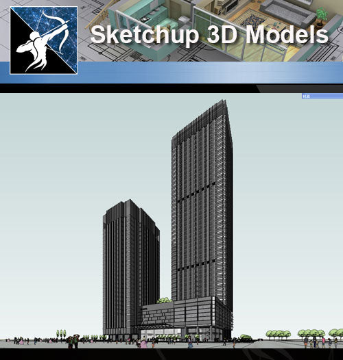 ★Sketchup 3D Models-Business Building Sketchup Models 14 - Architecture Autocad Blocks,CAD Details,CAD Drawings,3D Models,PSD,Vector,Sketchup Download