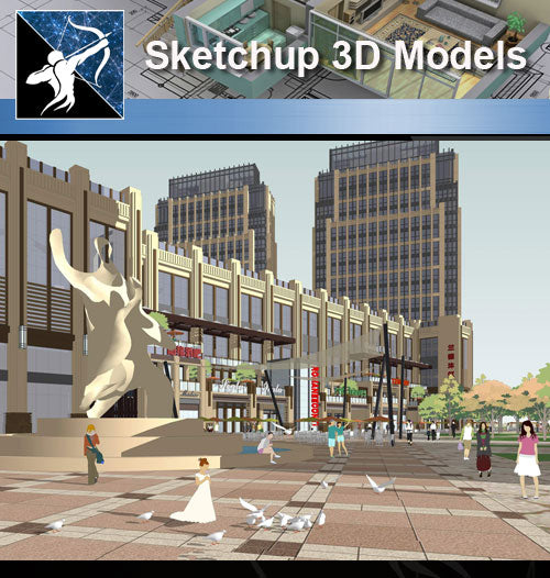 ★★Sketchup 3D Models--Architecture Concept Sketchup Models 4 - Architecture Autocad Blocks,CAD Details,CAD Drawings,3D Models,PSD,Vector,Sketchup Download