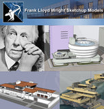 ★Famous Architecture -16 Kinds of  Frank Lloyd Wright Sketchup 3D Models - Architecture Autocad Blocks,CAD Details,CAD Drawings,3D Models,PSD,Vector,Sketchup Download