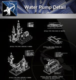 【Sanitations Details】 Water Pump Detail - Architecture Autocad Blocks,CAD Details,CAD Drawings,3D Models,PSD,Vector,Sketchup Download