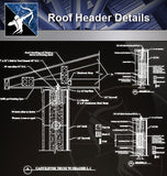 【Roof Details】Roof Header CAD Details - Architecture Autocad Blocks,CAD Details,CAD Drawings,3D Models,PSD,Vector,Sketchup Download