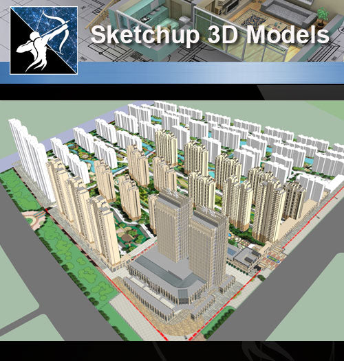 ★Sketchup 3D Models-Business Building Sketchup Models 18 - Architecture Autocad Blocks,CAD Details,CAD Drawings,3D Models,PSD,Vector,Sketchup Download