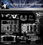 【Architecture Details】Living room ceiling design - Architecture Autocad Blocks,CAD Details,CAD Drawings,3D Models,PSD,Vector,Sketchup Download