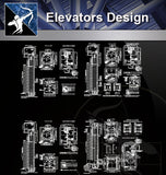 【Stair Details】Elevators design - Architecture Autocad Blocks,CAD Details,CAD Drawings,3D Models,PSD,Vector,Sketchup Download