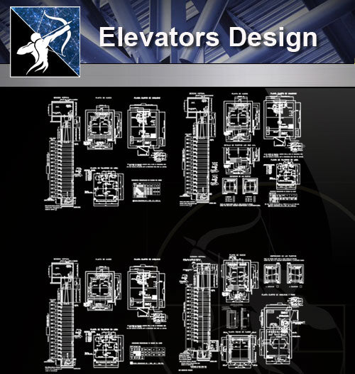 【Stair Details】Elevators design - Architecture Autocad Blocks,CAD Details,CAD Drawings,3D Models,PSD,Vector,Sketchup Download