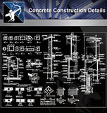 【Concrete Details】Concrete Construction Details - Architecture Autocad Blocks,CAD Details,CAD Drawings,3D Models,PSD,Vector,Sketchup Download