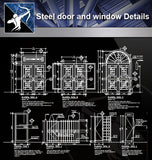 【Steel Structure Details】Steel door and window - Architecture Autocad Blocks,CAD Details,CAD Drawings,3D Models,PSD,Vector,Sketchup Download