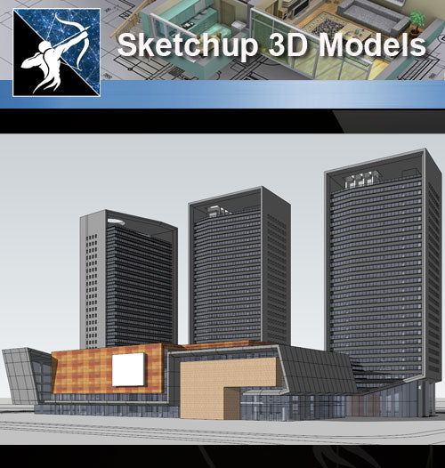 ★Sketchup 3D Models-Large Scale City Sketchup Models 2 - Architecture Autocad Blocks,CAD Details,CAD Drawings,3D Models,PSD,Vector,Sketchup Download
