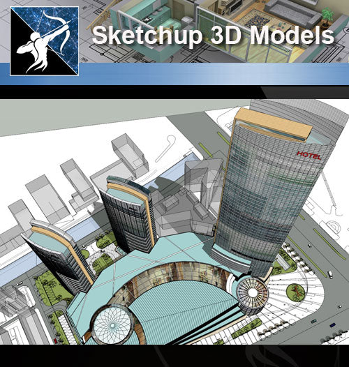 ★★Sketchup 3D Models--Architecture Concept Sketchup Models 8 - Architecture Autocad Blocks,CAD Details,CAD Drawings,3D Models,PSD,Vector,Sketchup Download