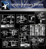 【Sanitations Details】Hydro Sanitary Details - Architecture Autocad Blocks,CAD Details,CAD Drawings,3D Models,PSD,Vector,Sketchup Download
