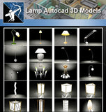★AutoCAD 3D Models-Lamp Autocad 3D Models - Architecture Autocad Blocks,CAD Details,CAD Drawings,3D Models,PSD,Vector,Sketchup Download