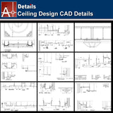 ★【Ceiling Details-Autocad Blocks,details Collections V2】All kinds of Ceiling Details Design CAD Drawings