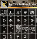 ★Interior Design CAD Blocks -Kitchen CAD Blocks,Kitchen Elevation,Kitchen Design - Architecture Autocad Blocks,CAD Details,CAD Drawings,3D Models,PSD,Vector,Sketchup Download