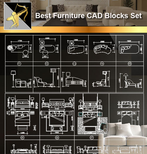 ★Interior Design CAD Blocks -Furniture CAD blocks set - Architecture Autocad Blocks,CAD Details,CAD Drawings,3D Models,PSD,Vector,Sketchup Download