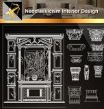 ★Interior Design CAD Blocks -Neoclassicism Interior Design CAD Drawings - Architecture Autocad Blocks,CAD Details,CAD Drawings,3D Models,PSD,Vector,Sketchup Download