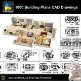 ★【1000 Building Layout Design CAD Drawings Bundle】 - Architecture Autocad Blocks,CAD Details,CAD Drawings,3D Models,PSD,Vector,Sketchup Download