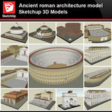 💎【Sketchup Architecture 3D Projects】Ancient roman architecture model- Sketchup 3D Models V1 - Architecture Autocad Blocks,CAD Details,CAD Drawings,3D Models,PSD,Vector,Sketchup Download