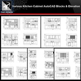 ★【Various Kitchen Cabinet Autocad Blocks & elevation V.1】All kinds of Kitchen Cabinet CAD drawings Bundle - Architecture Autocad Blocks,CAD Details,CAD Drawings,3D Models,PSD,Vector,Sketchup Download