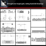 ★【Wrought iron,forged gate,railing Autocad Drawings】All kinds of Wrought iron CAD Drawings - Architecture Autocad Blocks,CAD Details,CAD Drawings,3D Models,PSD,Vector,Sketchup Download
