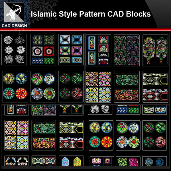 ★【Islamic Style Pattern Autocad Blocks V.1】All kinds of Islamic Style Pattern CAD drawings Bundle - Architecture Autocad Blocks,CAD Details,CAD Drawings,3D Models,PSD,Vector,Sketchup Download