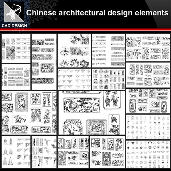 ★【Full Chinese Architecture Design CAD elements】All kinds of Chinese Architectural CAD Drawings Bundle - Architecture Autocad Blocks,CAD Details,CAD Drawings,3D Models,PSD,Vector,Sketchup Download