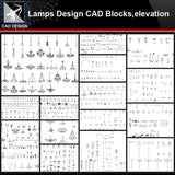 ★【Lamps Design Autocad Blocks,elevation Collections】All kinds of Lamps CAD Blocks - Architecture Autocad Blocks,CAD Details,CAD Drawings,3D Models,PSD,Vector,Sketchup Download
