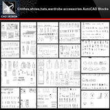 ★【Clothes,Shoes,Hats,Wardrobe Accessories Autocad Blocks Collections】All kinds of CAD Blocks - Architecture Autocad Blocks,CAD Details,CAD Drawings,3D Models,PSD,Vector,Sketchup Download