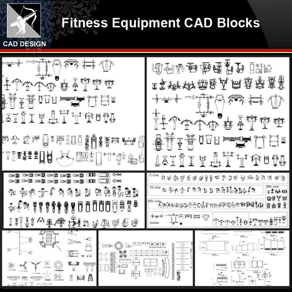 ★【Fitness Equipment Autocad Blocks】All kinds of Fitness Equipment CAD Blocks Bundle - Architecture Autocad Blocks,CAD Details,CAD Drawings,3D Models,PSD,Vector,Sketchup Download