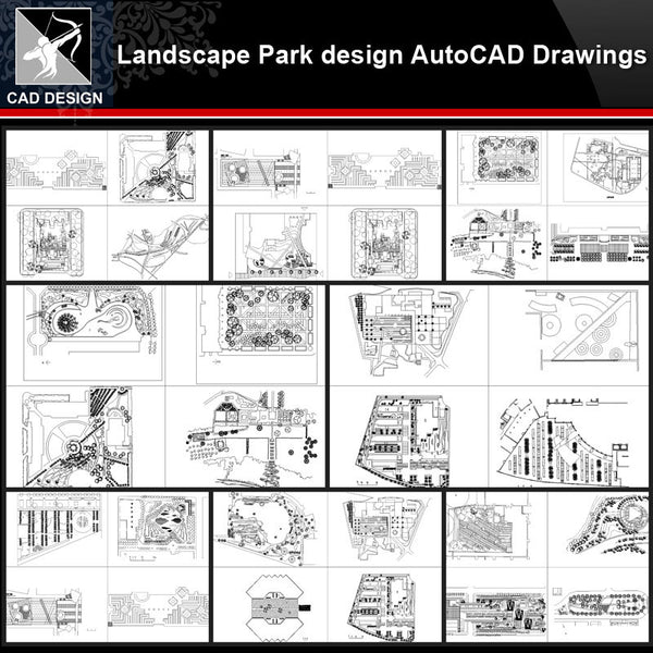 ★【Landscape Park Design Autocad Drawings Collections】All kinds of Landscape CAD Drawings - Architecture Autocad Blocks,CAD Details,CAD Drawings,3D Models,PSD,Vector,Sketchup Download