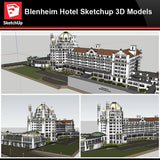 💎【Sketchup Architecture 3D Projects】Blenheim Hotel Sketchup 3D Models - Architecture Autocad Blocks,CAD Details,CAD Drawings,3D Models,PSD,Vector,Sketchup Download