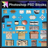 ★Interior Design Plan Photoshop PSD Blocks V.2 - Architecture Autocad Blocks,CAD Details,CAD Drawings,3D Models,PSD,Vector,Sketchup Download