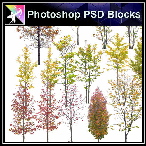 ★Photoshop PSD Landscape Blocks-Trees & Bushes Blocks V.2 - Architecture Autocad Blocks,CAD Details,CAD Drawings,3D Models,PSD,Vector,Sketchup Download