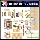 ★Interior Design Plan Photoshop PSD Blocks V.3 - Architecture Autocad Blocks,CAD Details,CAD Drawings,3D Models,PSD,Vector,Sketchup Download