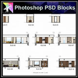 ★Interior Design Plan & Elevation Elements-Photoshop PSD Blocks V.11 - Architecture Autocad Blocks,CAD Details,CAD Drawings,3D Models,PSD,Vector,Sketchup Download