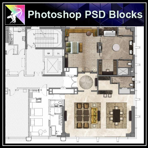 ★Interior Design Plan & Elevation Elements-Photoshop PSD Blocks V.12 - Architecture Autocad Blocks,CAD Details,CAD Drawings,3D Models,PSD,Vector,Sketchup Download