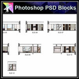 ★Interior Design Plan & Elevation Elements-Photoshop PSD Blocks V.13 - Architecture Autocad Blocks,CAD Details,CAD Drawings,3D Models,PSD,Vector,Sketchup Download