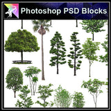 ★Photoshop PSD Landscape Blocks-Trees & Bushes Blocks V.5 - Architecture Autocad Blocks,CAD Details,CAD Drawings,3D Models,PSD,Vector,Sketchup Download