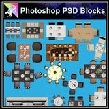 ★Interior Design Plan Photoshop PSD Blocks V.8 - Architecture Autocad Blocks,CAD Details,CAD Drawings,3D Models,PSD,Vector,Sketchup Download