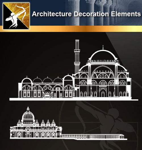 Free CAD Architecture Decoration Elements 16 - Architecture Autocad Blocks,CAD Details,CAD Drawings,3D Models,PSD,Vector,Sketchup Download